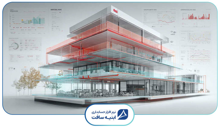 تصویری که دارد جزئیات هزینه اجرای BIM یک ساختمان درحال ساخت را نشان می دهد