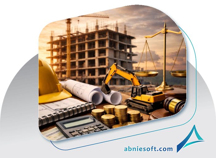 تصویری از پروژهای که ناتمام مانده و فضایی از المانهای پیمانکاری که نشان دهنده حسابداری پروژههای پیمانکاری ناتمام است.