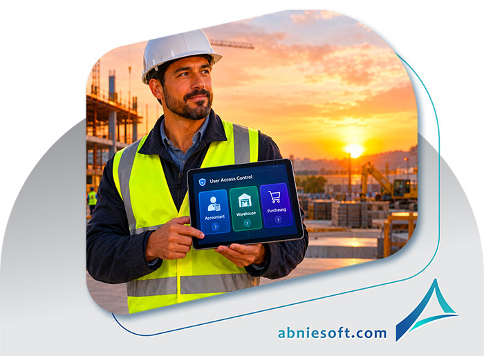 پیادهسازی تفکیک وظایف و کنترل دسترسی انبار، خرید و حسابداری در نرمافزار ابنیه سافت.